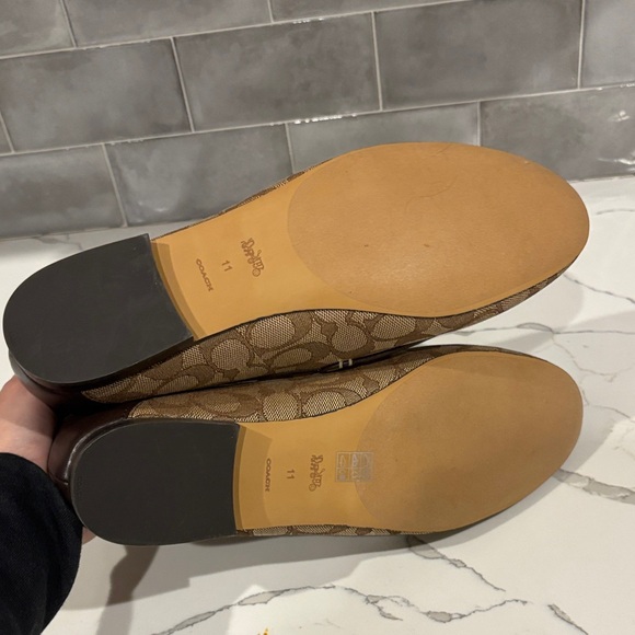 Coach Tan and Brown Signature Haley Loafer - LIKE NEW! - Picture 3 of 6